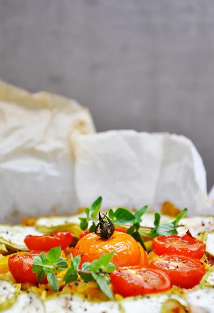 Baked Pasta Tart with Smoked Tofu