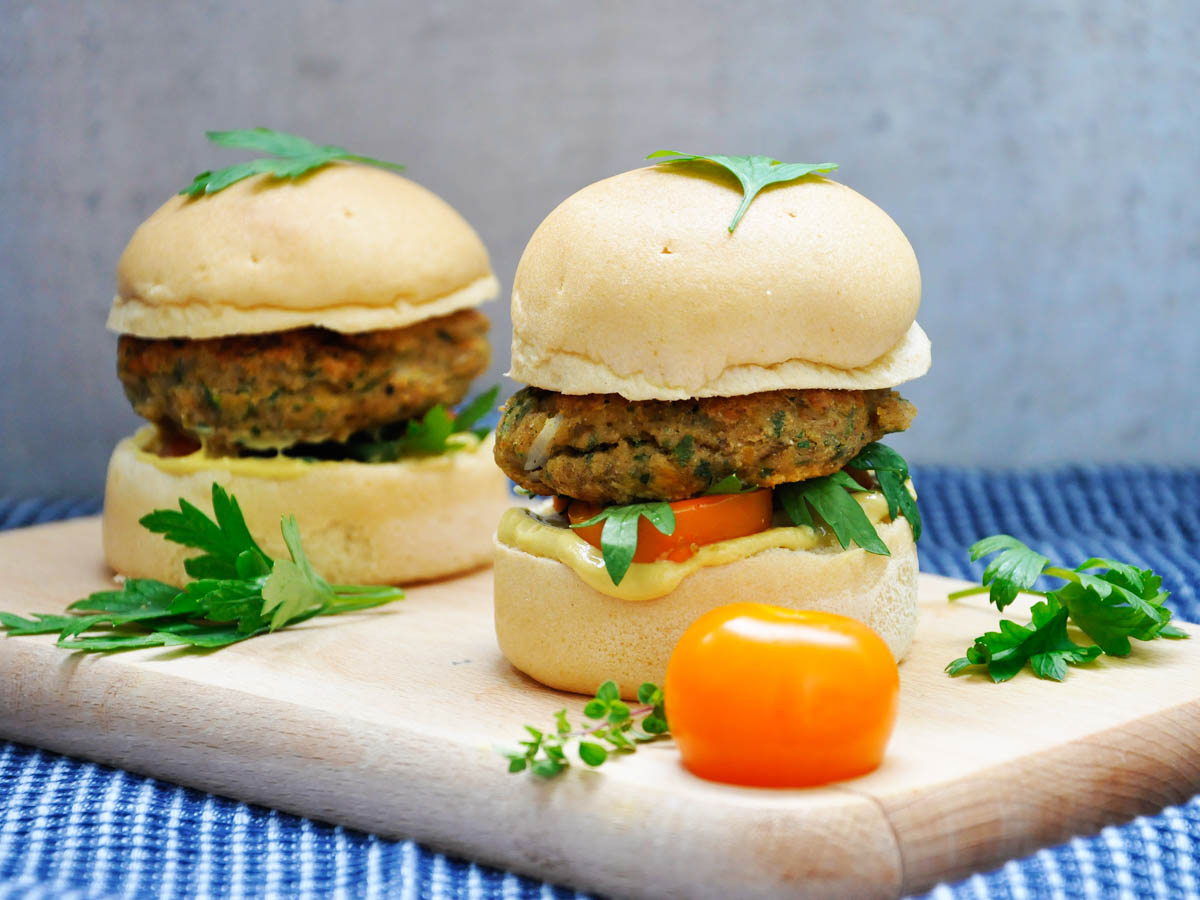 Gluten-Free Lentil Sweet Potato Burgers