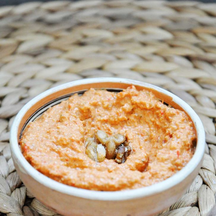 Muhammara Roasted Red Pepper Walnut Spread Crema de Ardei Copti Nuci oriental appetizer