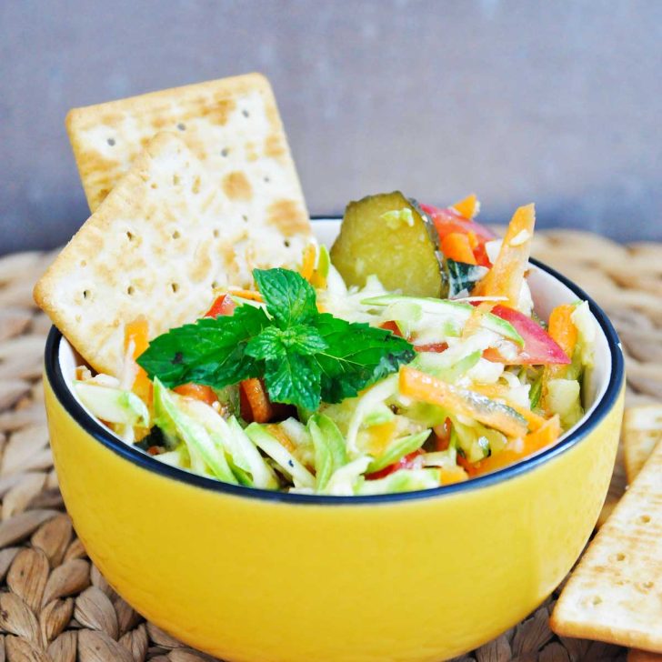 Zucchini Salad with Mint Pickles Salata de dovlecel cu menta castraveciori reteta