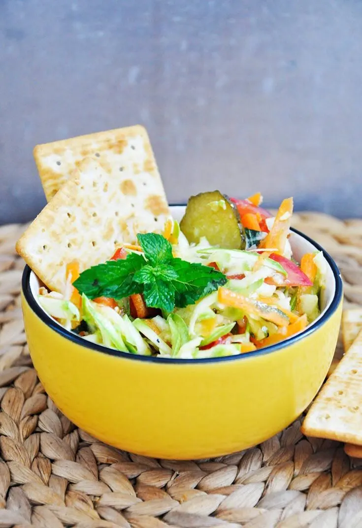 Zucchini Salad with Mint Pickles