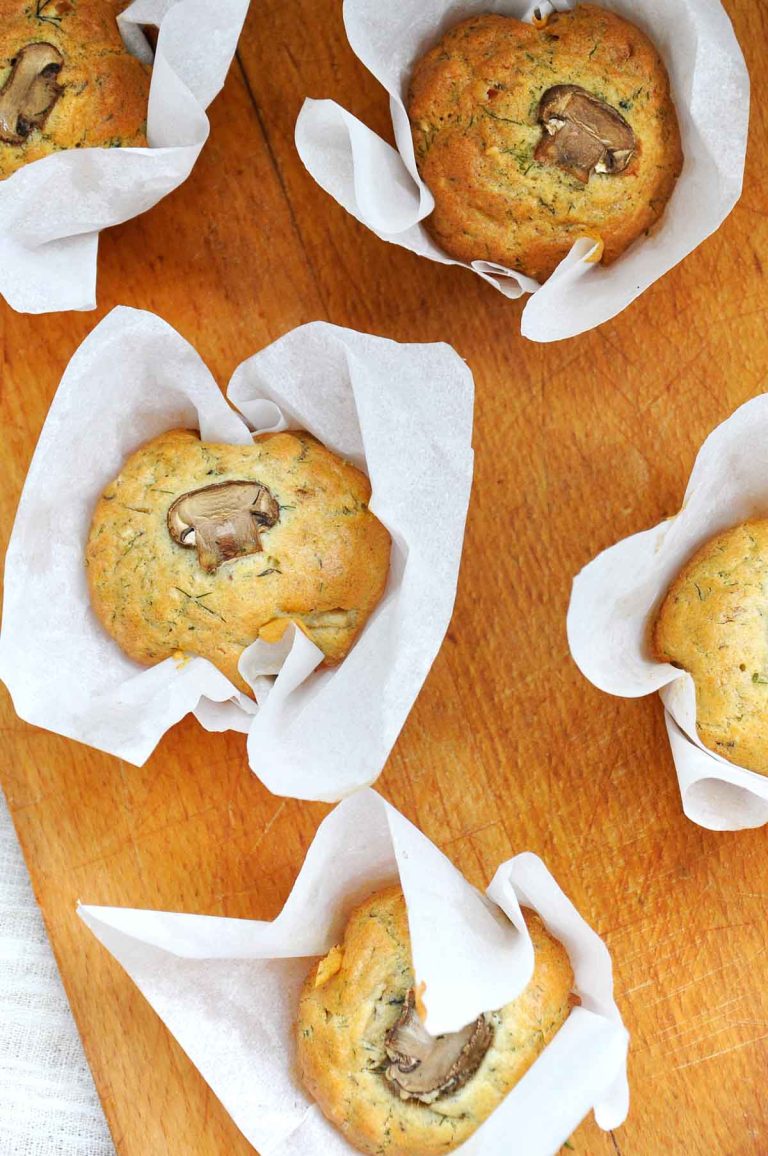 Vegetarian Gluten-Free Savory Muffins with Mushrooms and Thyme Recipe