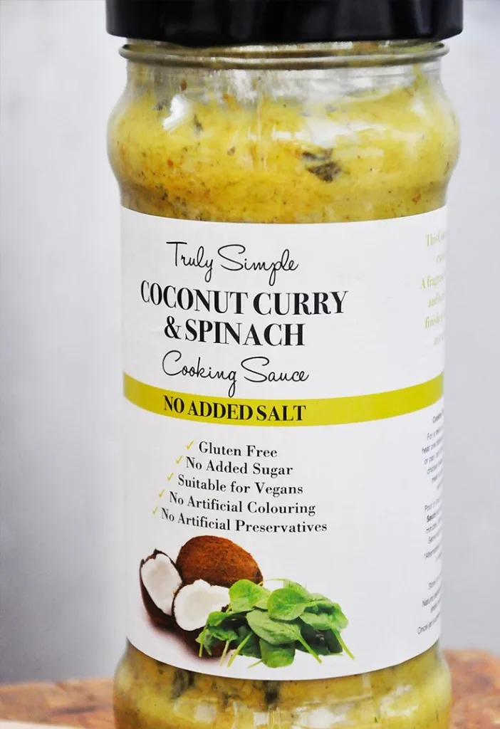 curry spanac truly simple foods sauce coconut curry spinach