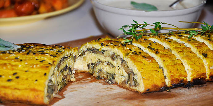 Tofurkey Roulade Mushrooms Rulada de tofu cu ciuperci reteta