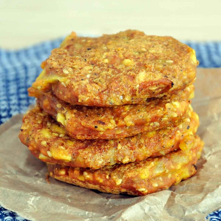 Cheesy Split Pea Patties with Tofu Sesame Chiftelute de mazare galbena cu tofu susan