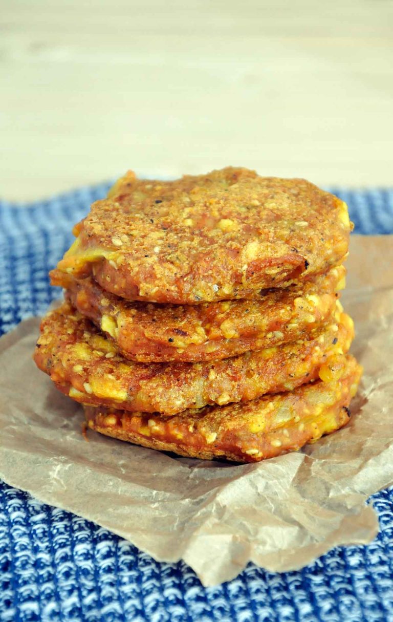 Cheesy Split Pea Patties with Tofu Sesame Chiftelute de mazare galbena cu tofu susan