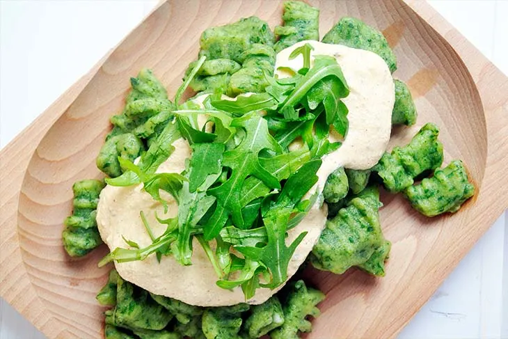 Green Vegan Gnocchi sauce