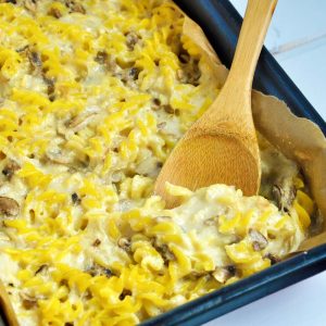 vegan cheesy pasta casserole paste cu branza vegana la cuptor