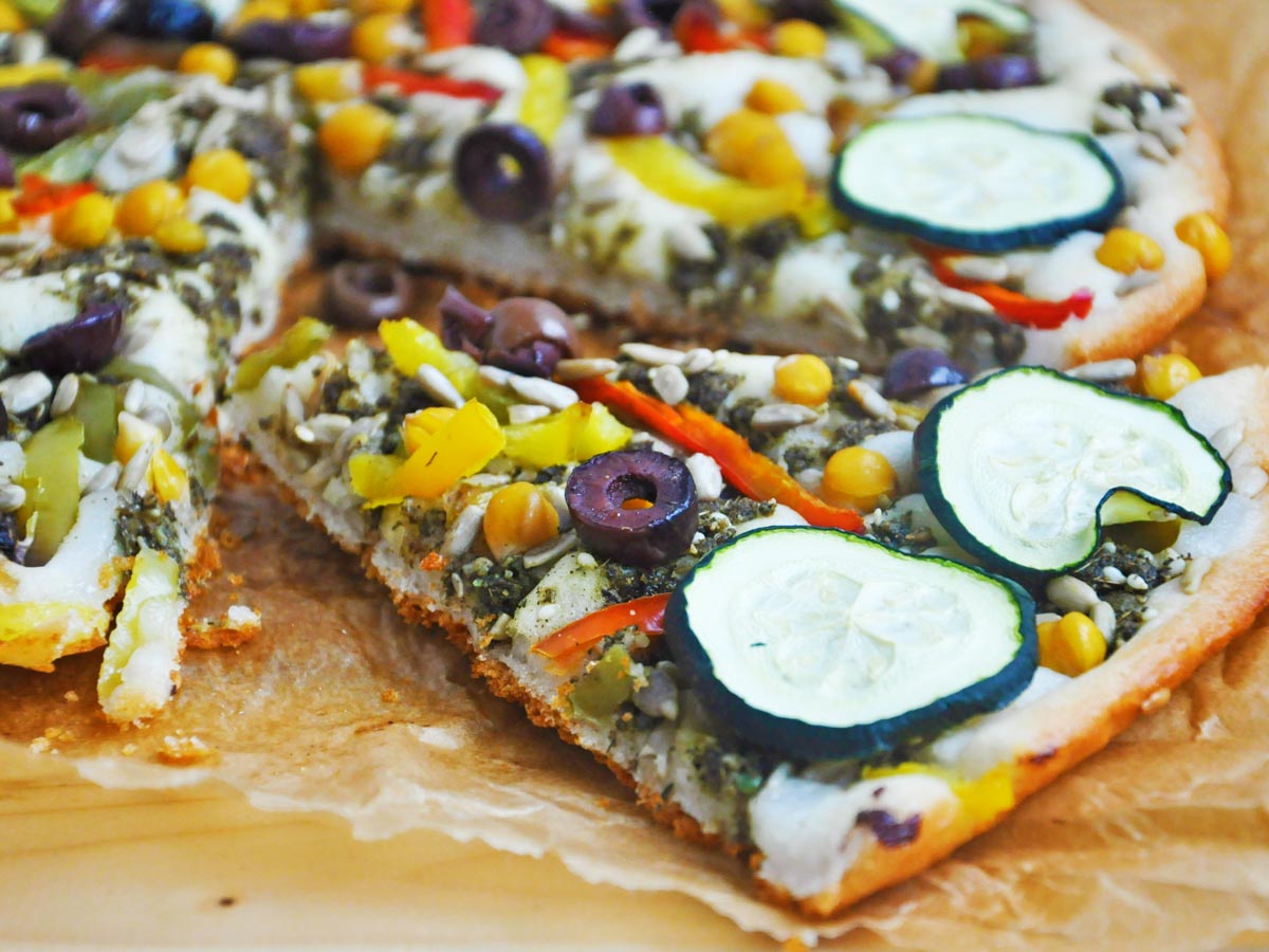 Middle Eastern gluten-free vegan pizza recipe