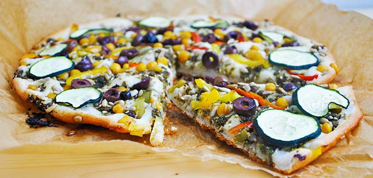 Middle Eastern Gluten Free Vegan Pizza fara gluten oriental