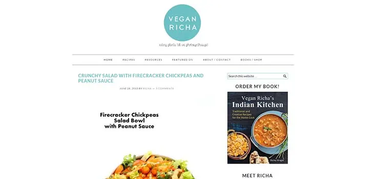 vegan richa food blog