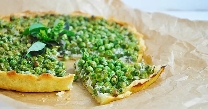 gluten free green pea tart mint tarta fara gluten cu mazare-menta