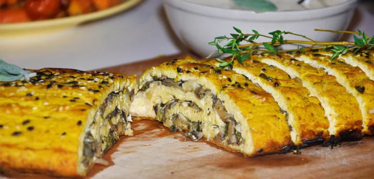 Tofurkey roulade with mushrooms tofu recipes