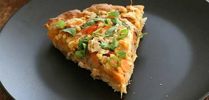 Vegan Thai Pizza with Gluten free Crust