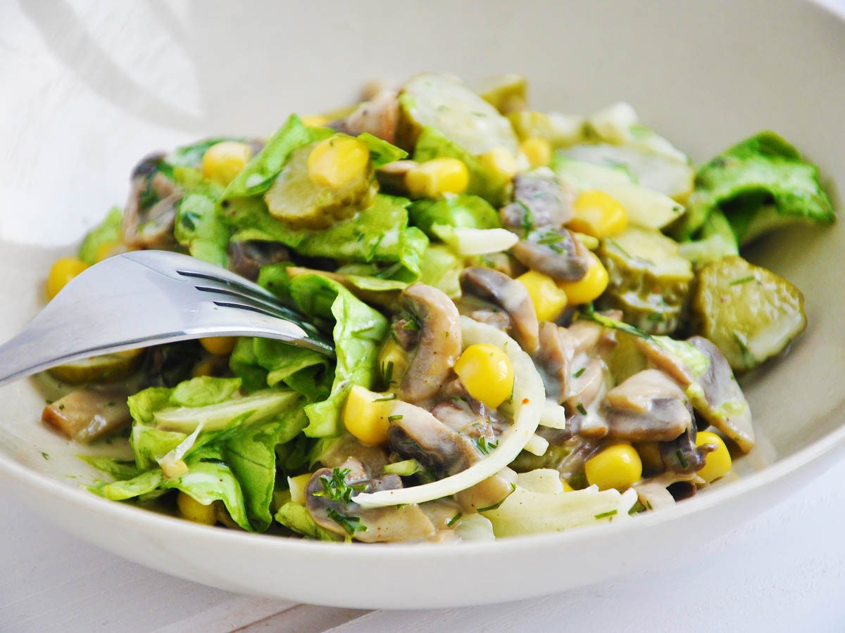 best mushroom salad recipe salata de ciuperci (2)