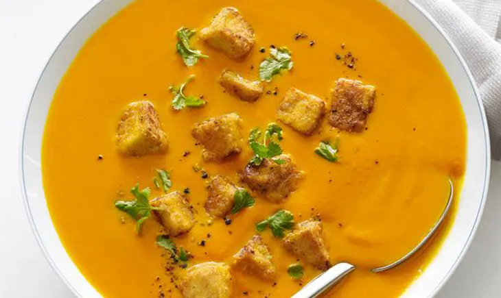 carrot ginger tofu soup