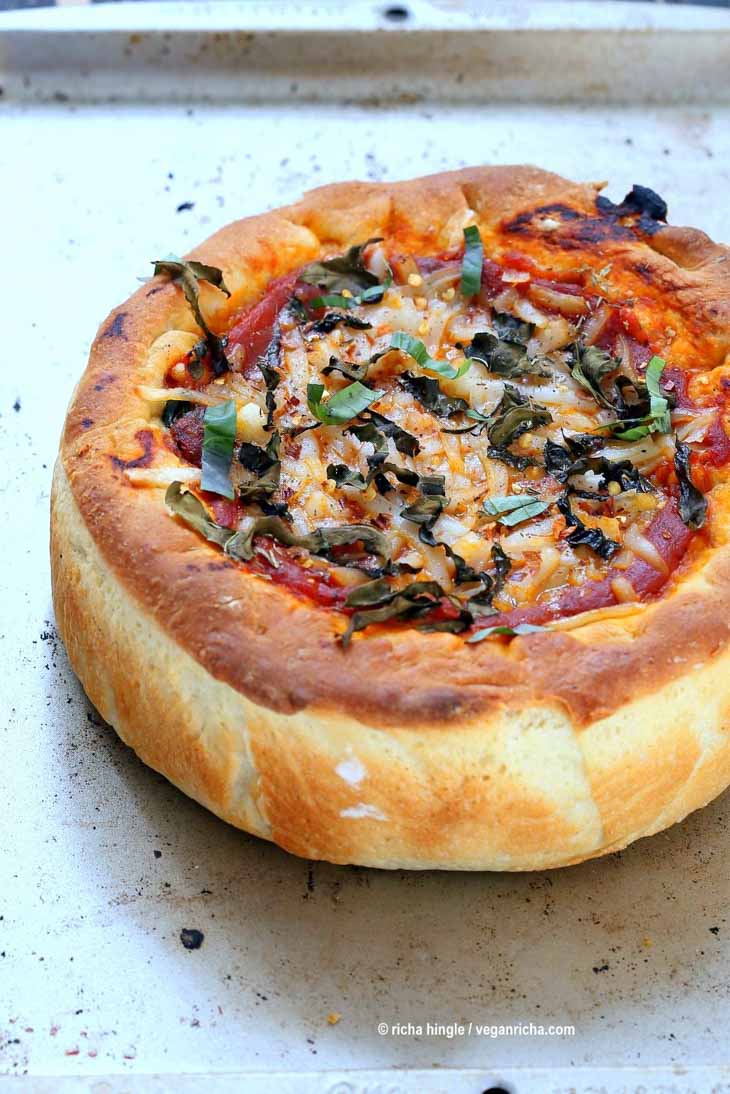 Vegan Deep Dish Pizza Recipe