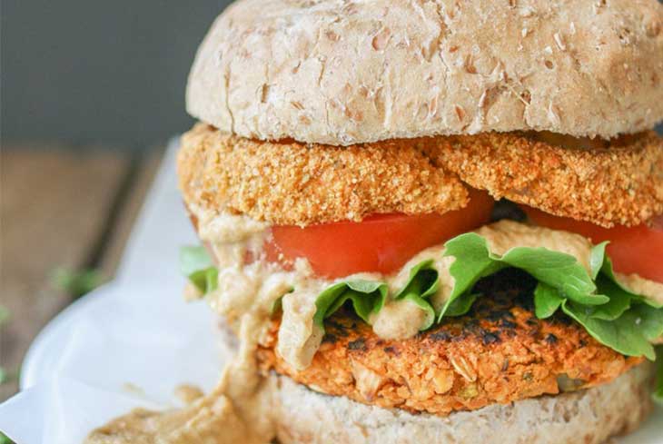 Buffalo Chickpea Burgers