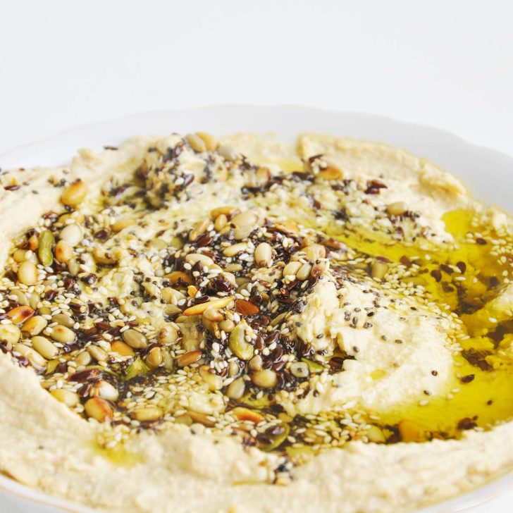 Smooth Hummus with Seeds Humus cu seminte reteta