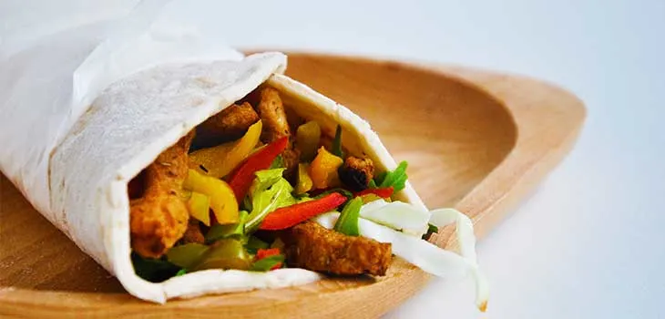 Veggie Wrap with Charred Peppers fajitas Vegan Wraps Recipes