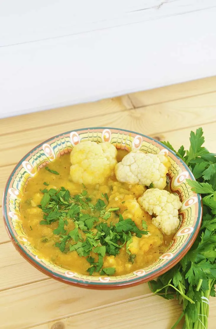 Cauliflower sweet potato stew Vegan Stews 