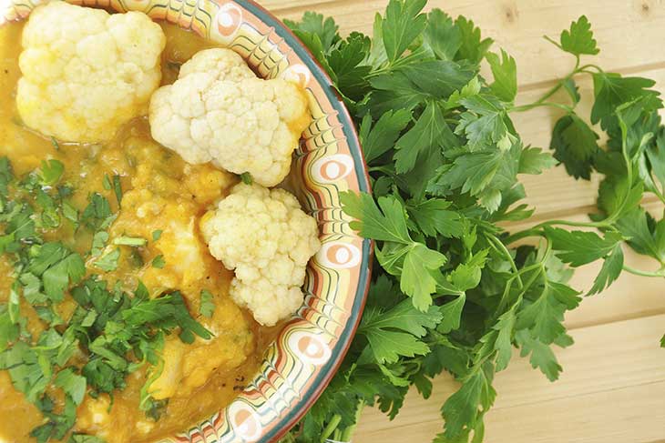 Cauliflower-sweet potato stew-mancare de conopida-reteta