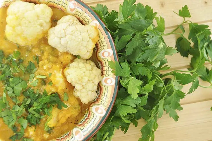 Cauliflower sweet potato stew Mancare de conopida si cartof dulce vegan