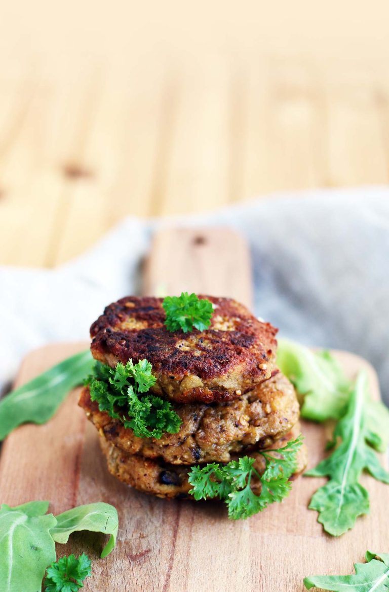 eggplant fritters with mushrooms vegan recipe chiftele de vinete cu ciuperci