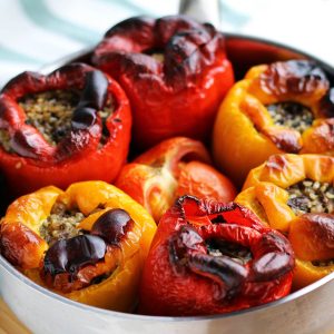 stuffed peppers ardei umpluti reteta vegetariana