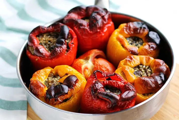 stuffed peppers ardei umpluti reteta vegetariana