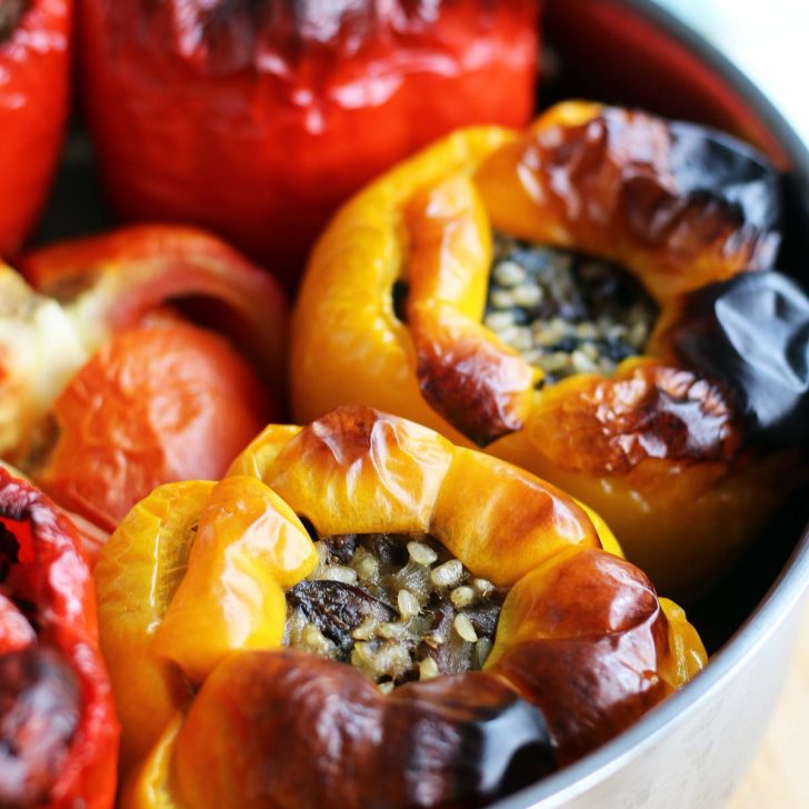 stuffed peppers ardei umpluti vegetarian