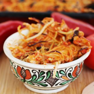 Tomato Pasta Bake Vegan Paste la cuptor cu rosii