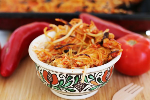 Tomato Pasta Bake | Gourmandelle | Vegetarian Blog