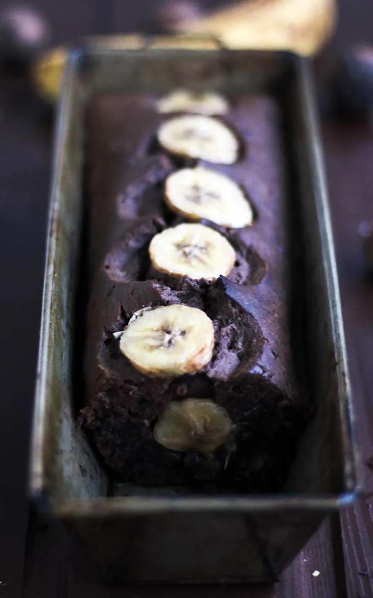 vegan chocolate banana bread