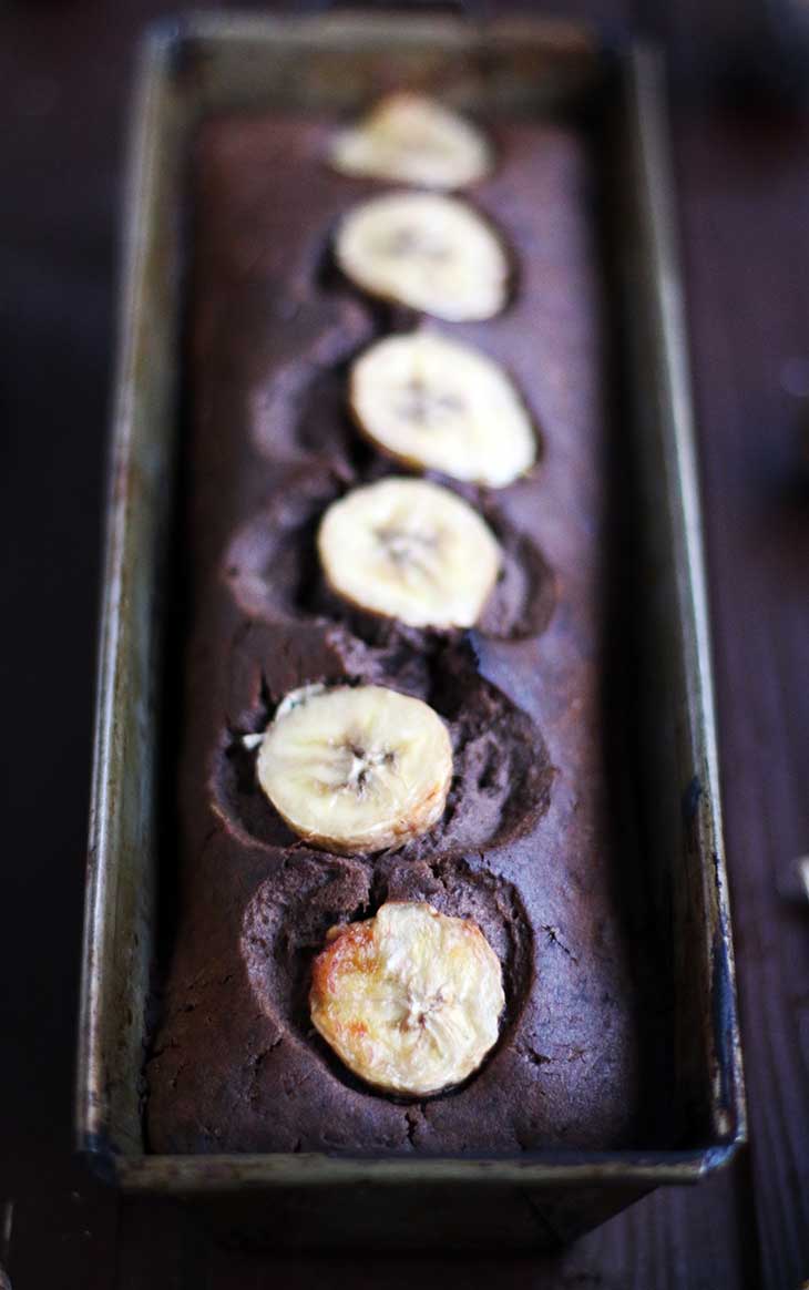 vegan chocolate banana bread