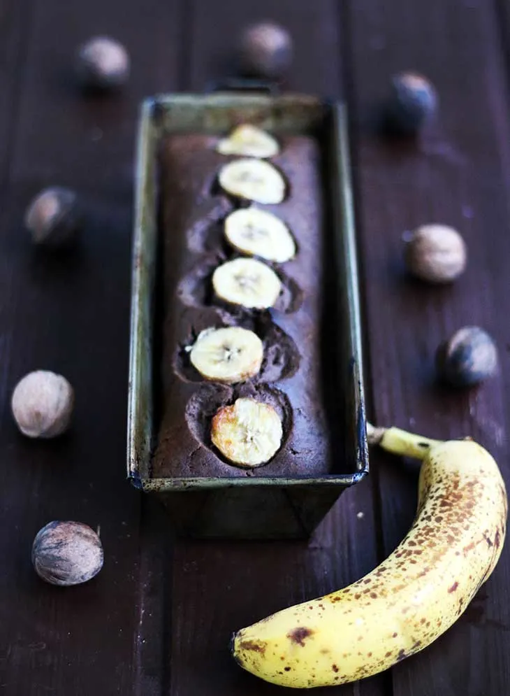 vegan chocolate banana bread