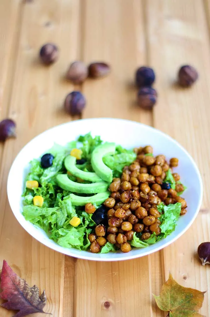 crispy chickpea salad High-Protein Salad Recipes