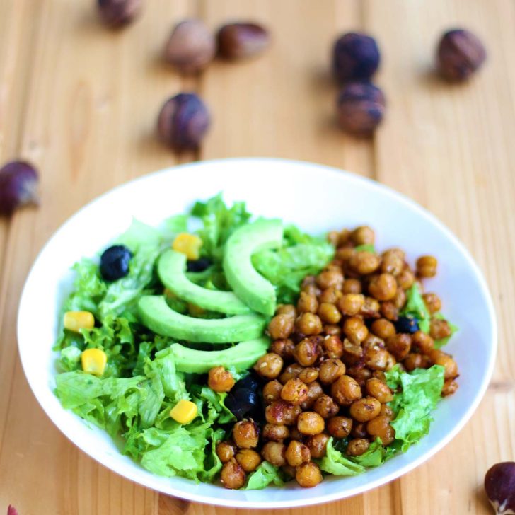 crispy chickpea salad salata cu naut crocant