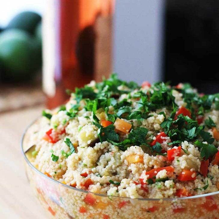 vegan couscous salad salata de cuscus