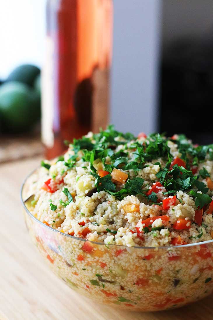 vegan couscous salad salata de cuscus