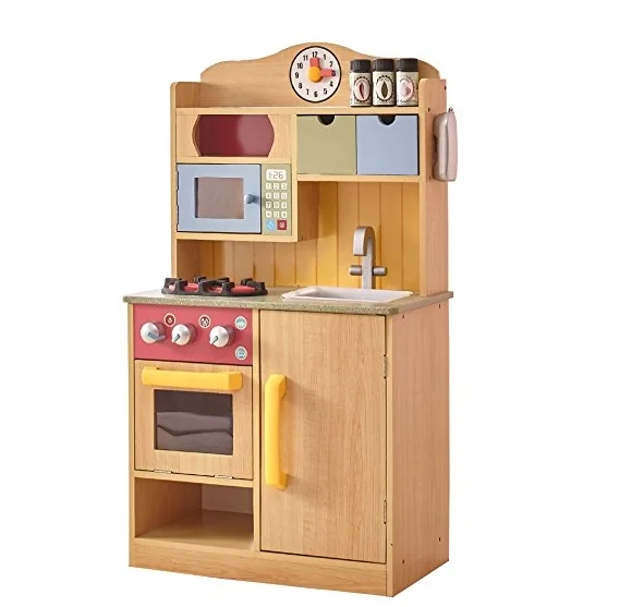 Wooden Toy Play Kitchen with Accessories Best Cooking Toys