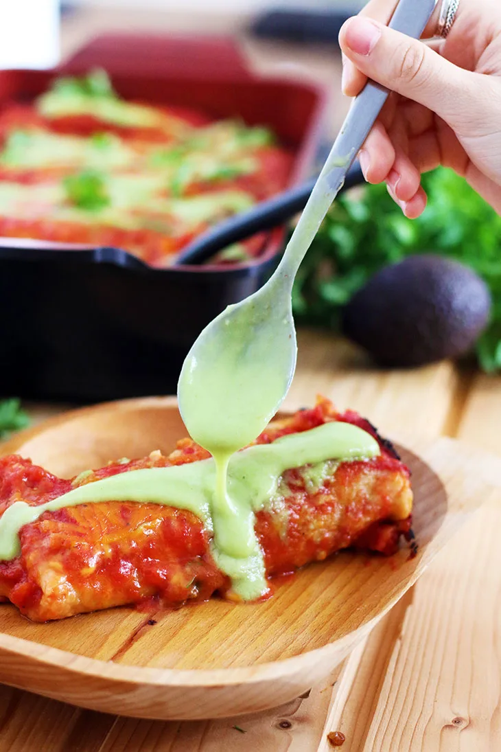 mexican vegan enchiladas for Dinner Meal Prep