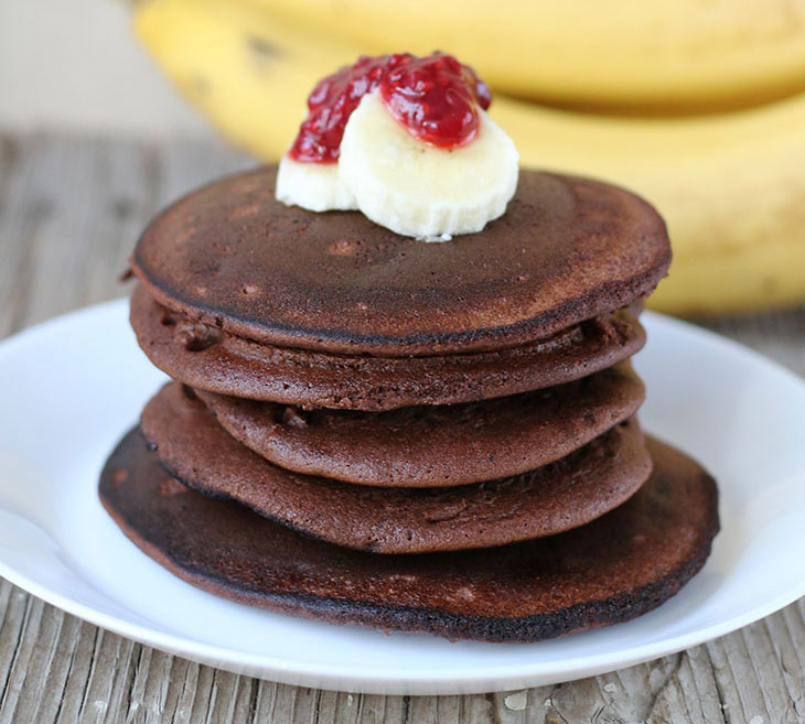 vegan banana pancakes clatite americane cu cacao