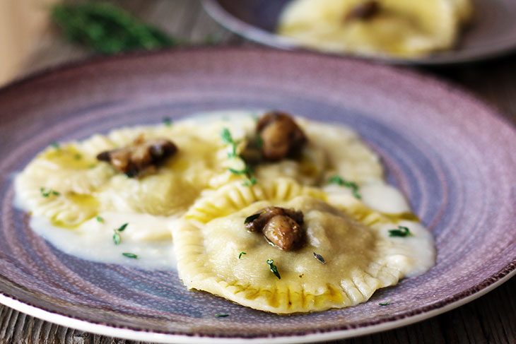 vegan mushroom ravioli vegan cu ciuperci