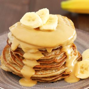 vegan peanut butter pancakes clatite cu unt de arahide reteta