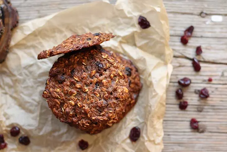 Banana Oatmeal Cookies with Cranberries