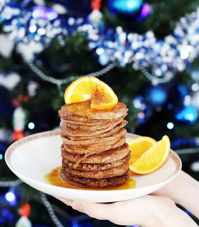 christmas gingerbread pancakes clatite cu aroma de turta dulce