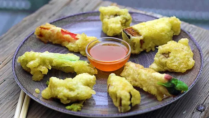 Tempura cu legume vegana