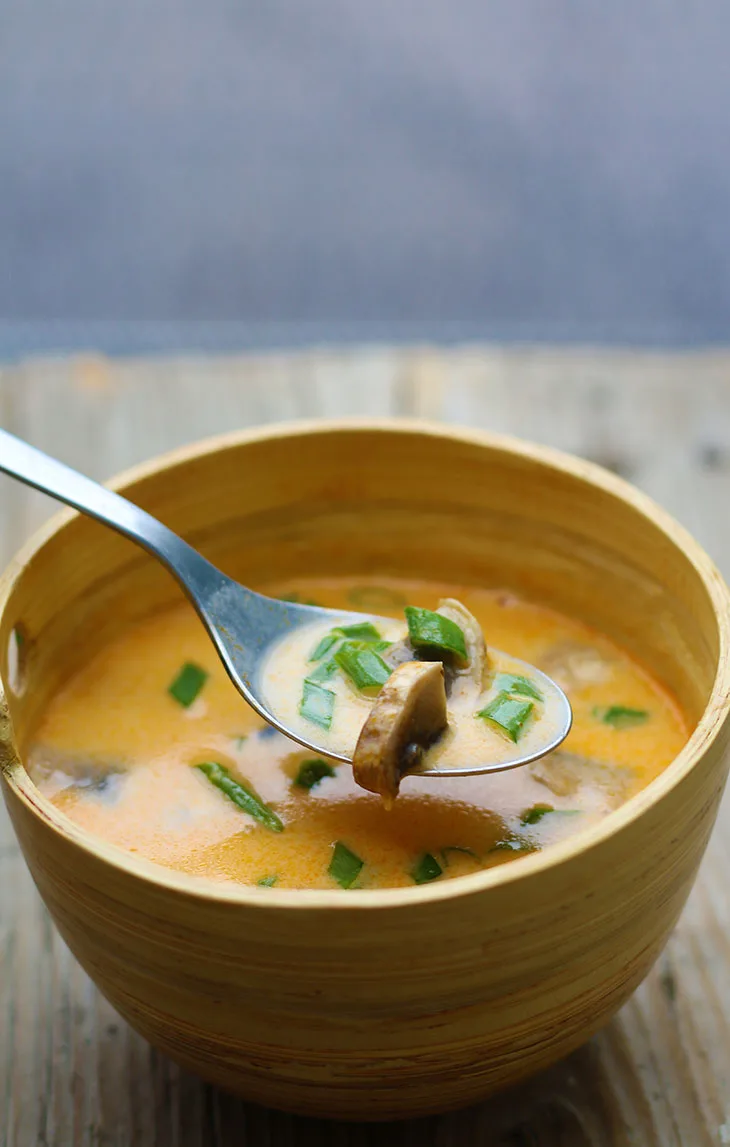 Vegan Tom Yum Soup healthy recipe Asian Soup Recipes