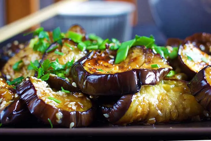 asian chinese eggplant with garlic sauce 